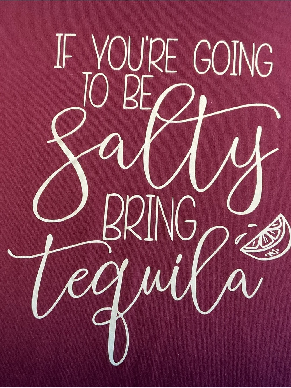Maroon Long Sleeve funny tequila T-shirt small - Picture 5 of 12